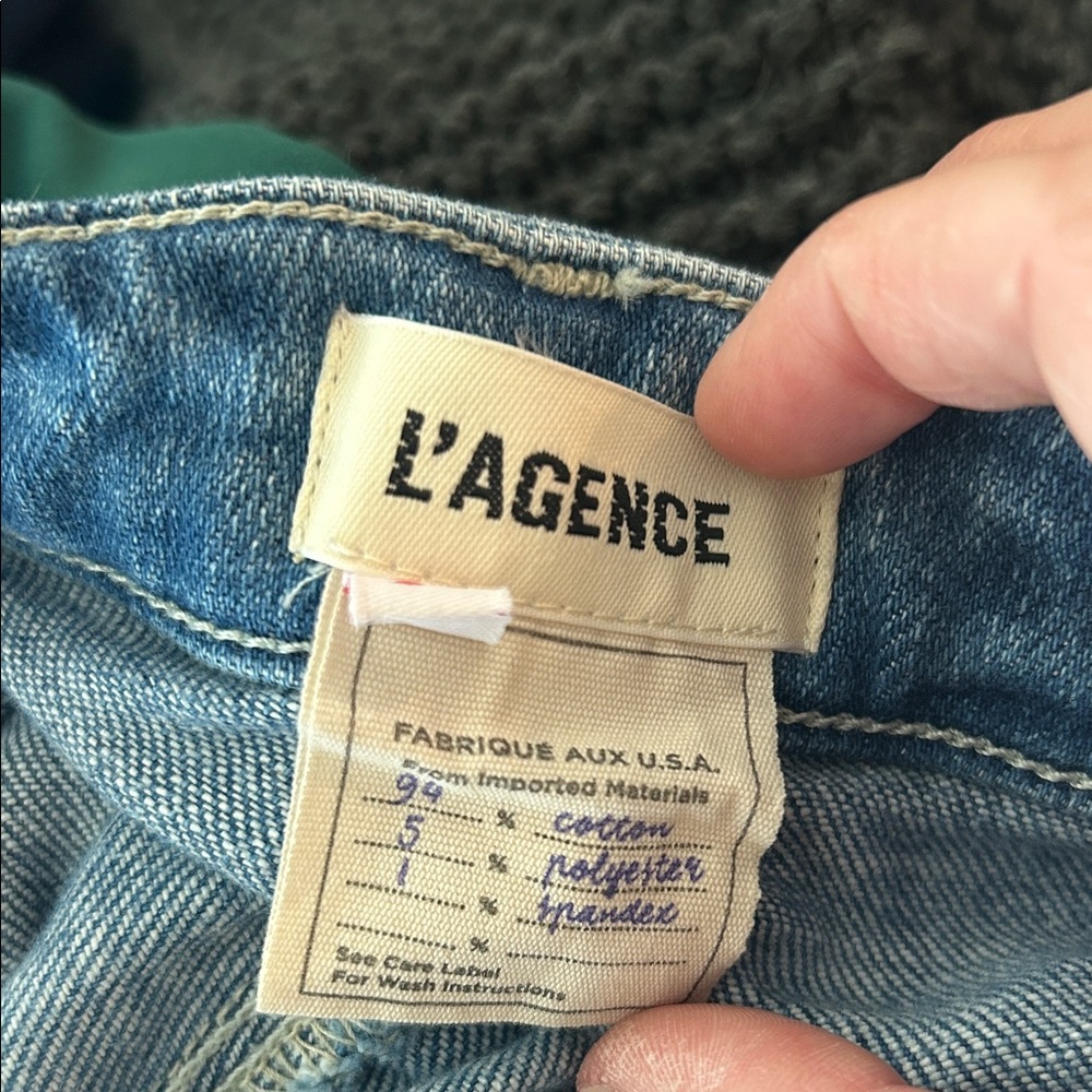 L'AGENCE Boyfriend Fit Straight Leg Jeans 24 - Picture 6 of 9